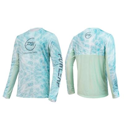 China Unisex Performance Sunscreen Quick Dry Fishing Shirts Anti-UV Customized Sublimation Fishing Casual Shirts for sale