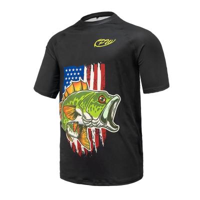 China 2022 Anti-UV Custom Design Camouflage Fishing Tees Wholesale Long Short Sleeve Men Fishing Shirts for sale