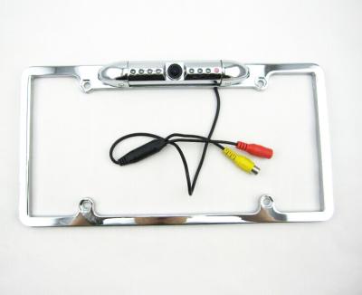 China IR Night Vision License Plate Backup Camera , Color CMD Wired Car Reverse Camera for sale