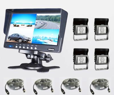 China Bus RV Truck Vehicle Monitoring Systems Including 7 Inch Monitor + Rear View 4 Camera for sale