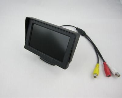 China 4.3 Inch Digital Panel Stand LCD Monitor For Car Rear View 2 Video Input for sale