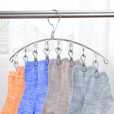 China Modern Stainless Steel Sock Hanger Clothespin Sustainable Sock Hanger Drying Rack for sale