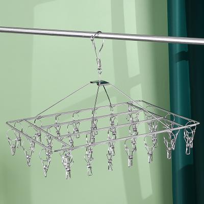 China Amazon Hot Sale Modern Sock Drying Rack High Quality Sock Clips For Laundry With 40 Clips 4mm Wire Frame for sale