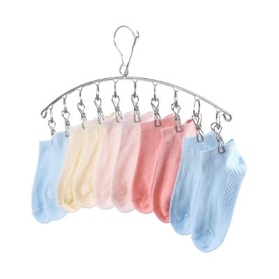 China Excellent Quality Modern Sock Clips 201 Stainless Steel Hanger For Sock With 10 Clips for sale