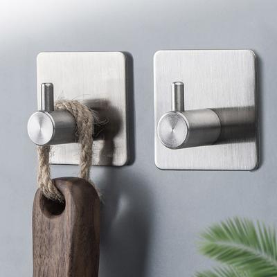 China Sustainable Adhesive Stainless Steel Hook Bathroom Storage Hangs Kitchen Wall Hooks for sale