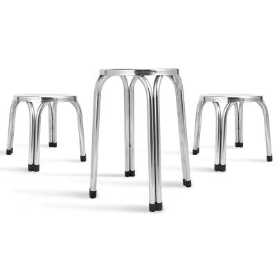 China (Size) High quality adjustable stainless steel round stool is cheap and easy to use for sale