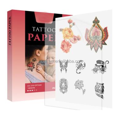 China A4 Temporary Sheet 10 Pcs Per Package DIY Waterproof Temporary Tattoo Inject Printing Paper for sale