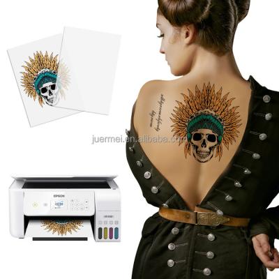 China A4 Size 10 Pcs Waterproof Package Water Transfer Laser Temporary Squirt Printing DIY Temporary Tattoo Paper for sale