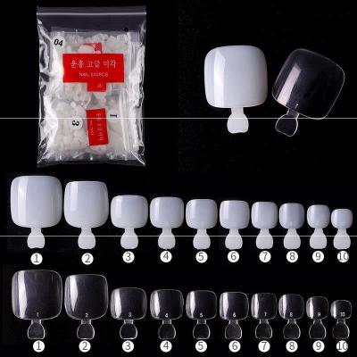 China Design Manicure Foils Nails Toenail Tips 500 Pieces Of Natural Color Toenail Tips for sale