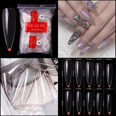 China Design 500 Pcs Nail Salon Tip Tips Natural And Clear Color Salon Tip Nails Sheets for sale