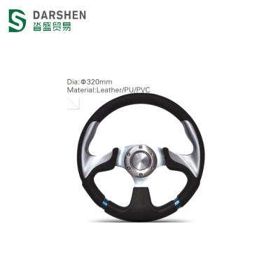 China PU/Leather/PVC Car Modified Cool PU PVC Steering Wheel Leather Universal 320MM for sale