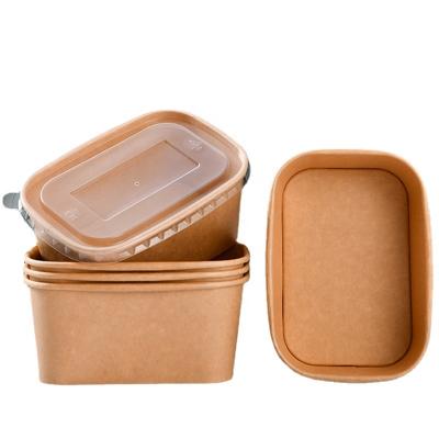 China Customized Recyclable Brown Lunch Box Packaging Kraft Paper Food Box With Clear Window for sale