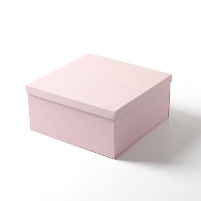 China Recycled Materials Wholesale Custom Luxury Pink Packaging Box Gift Boxes With Your Logo Design for sale