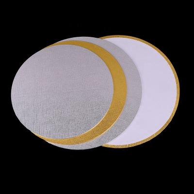 China High Quality Waterproof Gold Cake Drum Paperboard , MDF Cake Boards Drum Round Cake Board for sale