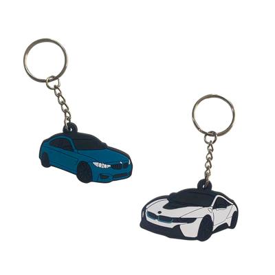 China 2D Custom Logo Soft PVC Car Shaped Custom Key Chain Fashion 3d PVC Soft Rubber Car Key Chain for sale