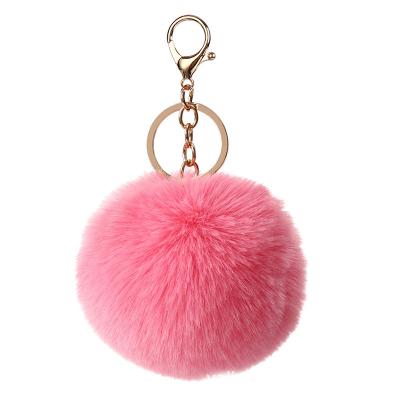 China Wholesale Promotion Lip Gloss Fluffy Cute Keychains Cute Key Chain For Women Accessories for sale