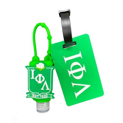 China 2022 PHI lambda sorority pvc iota archives luggage tag promotional gifts luggage tags travel for sale