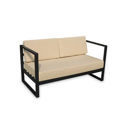 China Factory Wholesale Modern Balcony Furniture Aluminum Garden Sofa Set With 2 Seater for sale