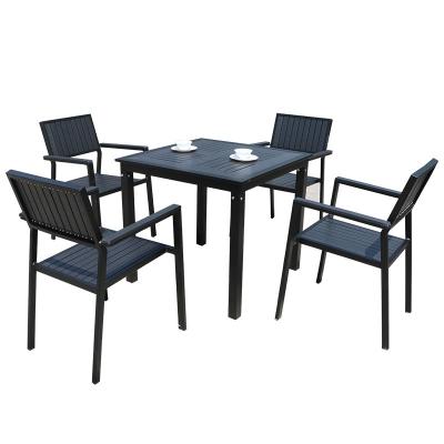 China Factory direct offer modern aluminum outdoor furniture dining set with table and chair for sale