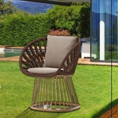 China Modern Fashion Style Hotel Pool Garden Outdoor Furniture Rope Braided Chair for sale