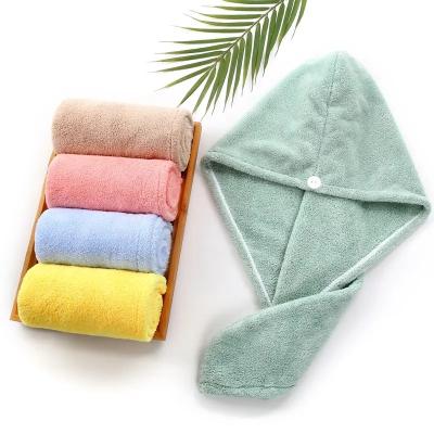 China Bearfamily QUICK DRY Thickened Soft Skin Friendly Microfiber Wrap Hair Drying Hat Quick Dry Towel for sale