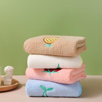 China China Factory Wholesale Microfiber Coral Fleece Cation Bath Towel Set Cheap Gift QUICK DRY Soft Absorbent Face Towel for sale