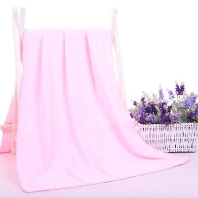 China Promotional Luxury Hotel Sustainable Supplies Super Soft Friendly Coral Fleece Thickened Microfiber Adult Bath Towel for sale