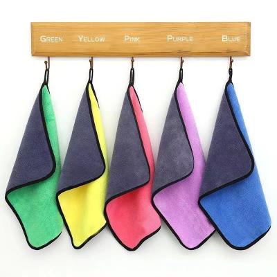 China Durable Custom Microfiber Towel Microfiber Printing Car Cleaning Cloth Microfibercar Drying Cleaning Towel for sale