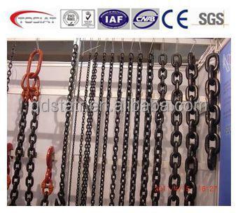 China Hoisting Chain G80 Alloy Steel High Drag Chain Test Short Link Chain for sale