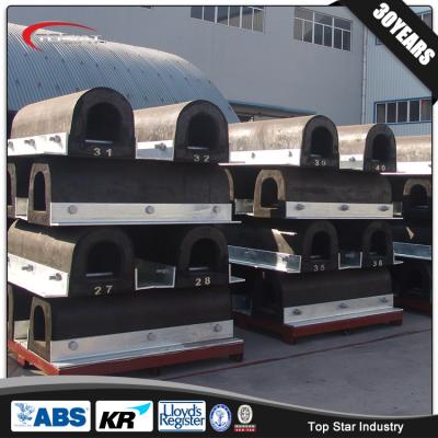 China NR-SBR: natural rubber type D rubber fenders used for tugs, barges, work boats, and pilot boats for sale