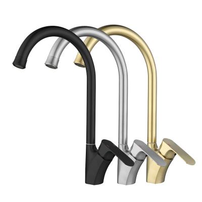 China Modern KHTAPA 304 Stainless Steel Water Taps Hot and Cold Mixed Water Ball Brushed Gold Black Sink Kitchen Faucet for sale