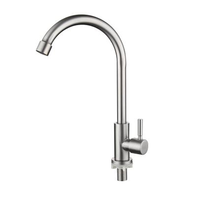 China Stainless Steel Water Faucet Lacquer Sink Basin Mixer Laundry Stand Modern Drawing Cold Kitchen Faucet for sale