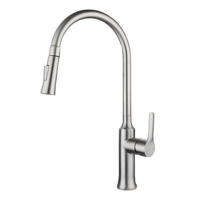 China Modern Mixed Telescopic Kitchen Sink Faucets High End Hot and Cold Pull Pull Stainless Steel Kitchen Faucet for sale