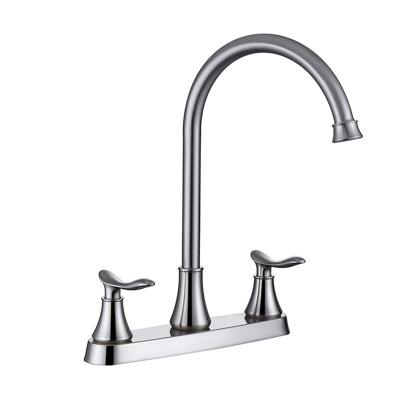 China Tuscany Faucets Hot and Cold Water Stainless Steel Double-Handle Modern Sink Faucet Kitchen Faucet for sale