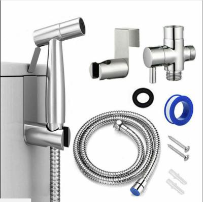 China Modern 304 Stainless Steel Bidet Sprayer Bathroom Toilet Sprayer Spray Hose Complete Set for sale