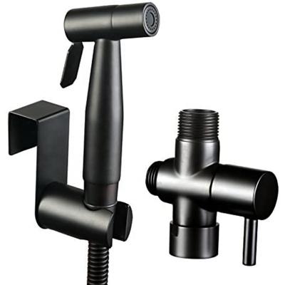 China Modern Spray Hose Matte Black Handheld Toilet Bathroom Bidet Sprayer Complete Set for sale