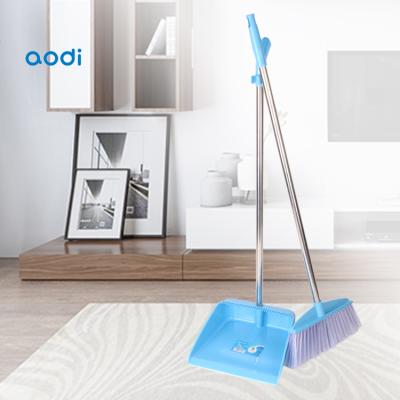 China Indoor Cleaning Ready Stock Broom And Dustpan Set For Hotel Household Plastic Dustpan for sale