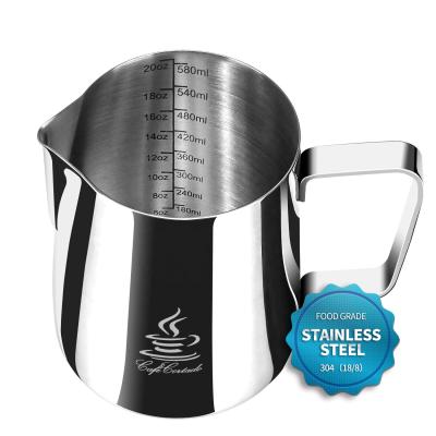 China Sustainable Hot Sale Milk Foaming Pitcher Stainless Steel Coffee Garland Cup for sale