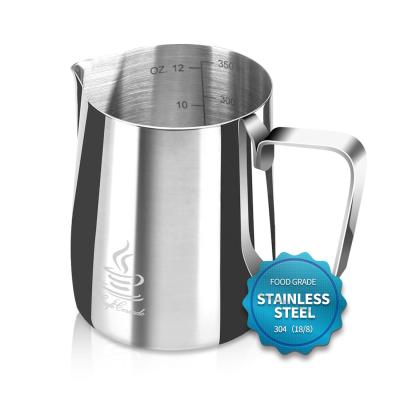 China Sustainable Stainless Steel Milk Frother Creamer Jar Coffee Garland Mug for sale