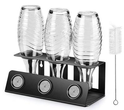 China Sustainable Stainless Steel Bottle Drying Rack For Soda Stream Glass Soda Bottle Drying Rack Draining Rack for sale