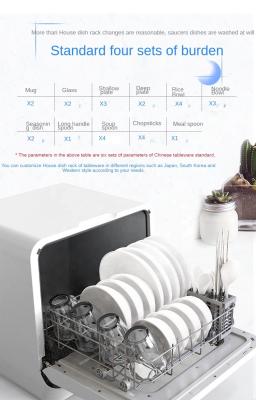 China Household Traditional Automatic Desktop Mini Dishwasher Free Of Installation Stainless Steel Enclosure Dishwasher for sale