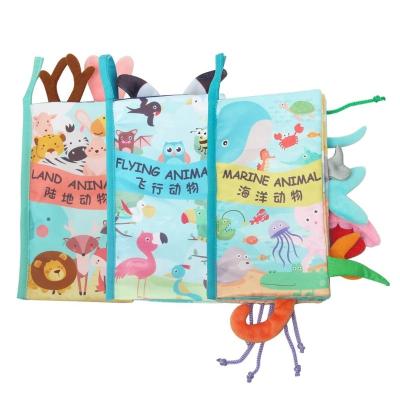 China Navy Soft 2022 New Arrival Baby Cloth Book Set/Earth/Flying Animal Washable Soft Educational Cloth Book Toy Wholesale OEM/ODM for sale