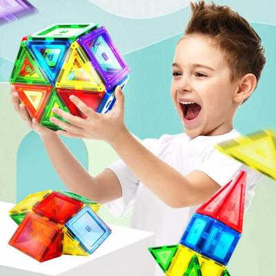 China Building Toy Wholesale Multi-Colored ABS Plastic ROD Building Block Magnetic Toys Building Tiles For Kids for sale