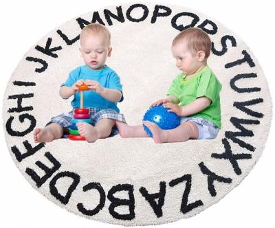 China ABC Educational Alphabet Blanket Blanket Toy Soft Cotton Baby Kids Round Toddler Playmat Toddler Game Kids Room Decor for sale