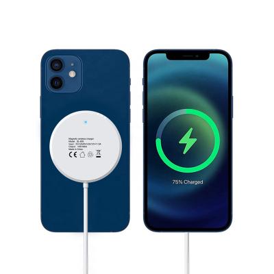 China Magnetic Mobile Phone Charger For iPhone 12 Magnetic Portble 15W Fast Wireless Charger Compatible With All Qi Radio Charging Phone for sale