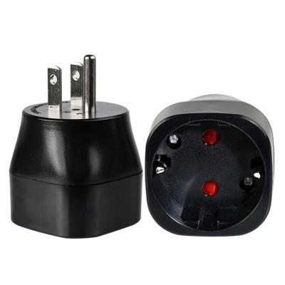 China 2 Pole Standard Grounding 2018 Popular Product Factory Selling Max Load 16A Standard 2 Pole Grounding Europe Grounded To US/UK/AUS/India Power Plug for sale