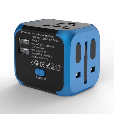 China All in one plug & plug with usb ports innovative custom hotel gifts world travel corporate adapter with usb chargers for sale