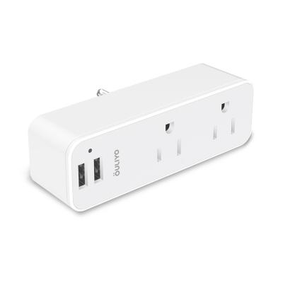 China US Commercial Power Strip Extension Socket With 2 Outlet And 2 USB Without Cable Wall Mounted Plug for sale