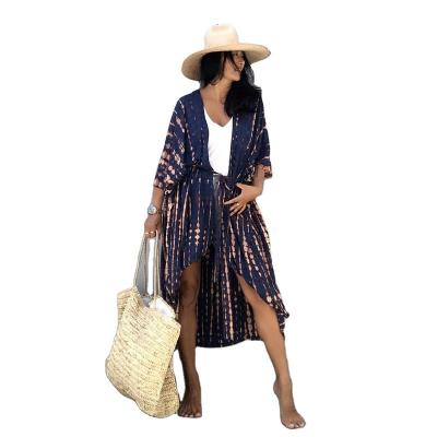 China Breathable Ladies Maxi Dress Cardigan Kimono Bohemian Kaftan Maxi Dress Party Dress for sale