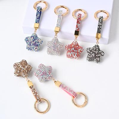 China Lightweight Women's Bag Car Accessories Gift INS Style Diamond Star Creative Keychain for sale